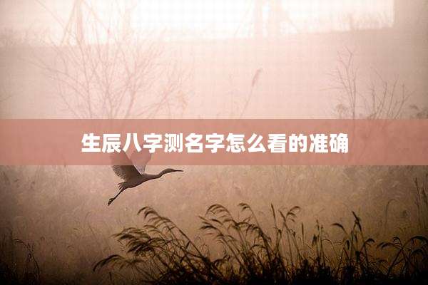 生辰八字测名字怎么看的准确