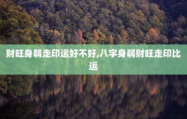 财旺身弱走印运好不好,八字身弱财旺走印比运