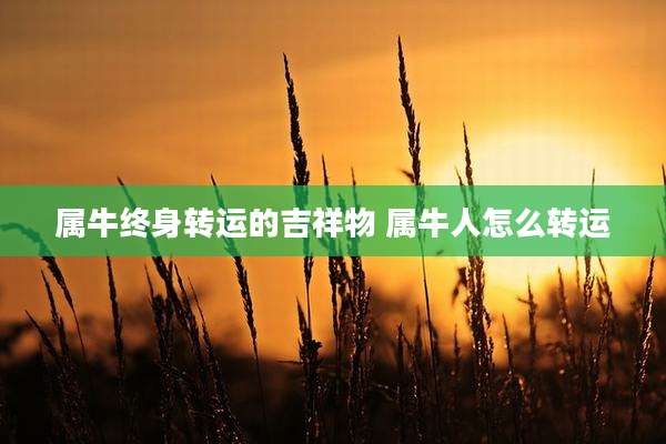 属牛终身转运的吉祥物 属牛人怎么转运