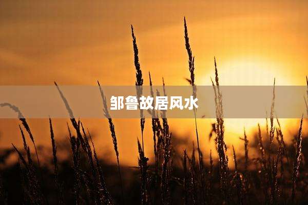 邹鲁故居风水