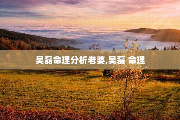 吴磊命理分析老婆,吴磊 命理