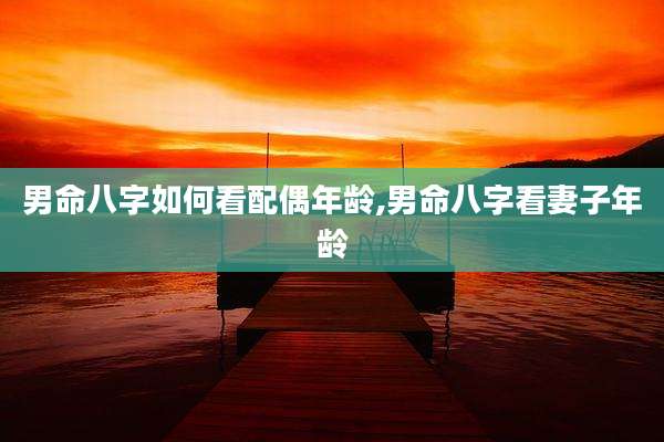 男命八字如何看配偶年龄,男命八字看妻子年龄
