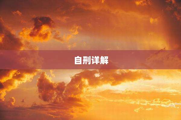 自刑详解