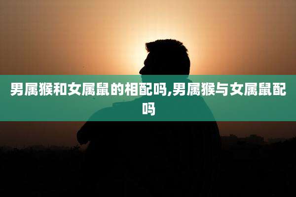 男属猴和女属鼠的相配吗,男属猴与女属鼠配吗