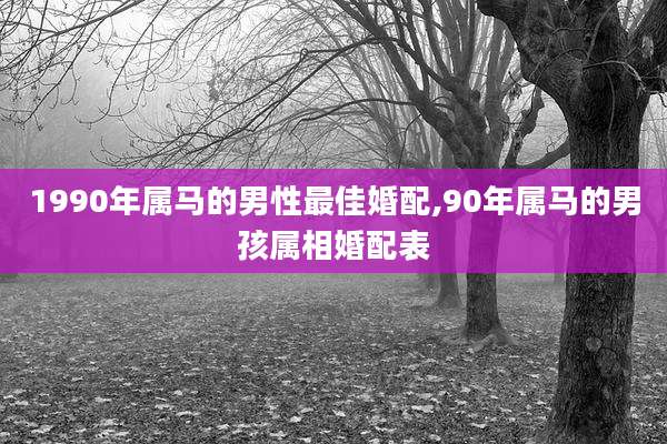 1990年属马的男性最佳婚配,90年属马的男孩属相婚配表