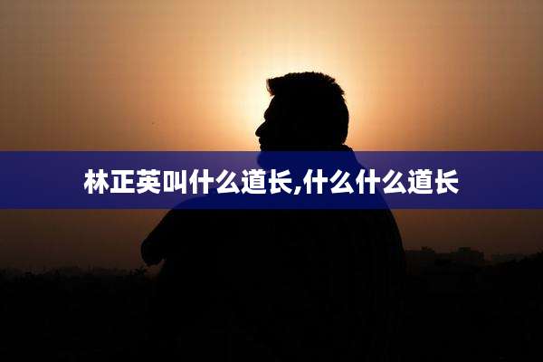 林正英叫什么道长,什么什么道长