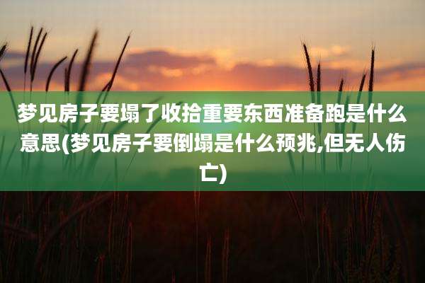 梦见房子要塌了收拾重要东西准备跑是什么意思(梦见房子要倒塌是什么预兆,但无人伤亡)