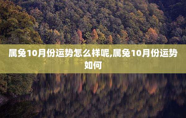 属兔10月份运势怎么样呢,属兔10月份运势如何
