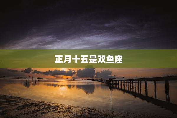 正月十五是双鱼座