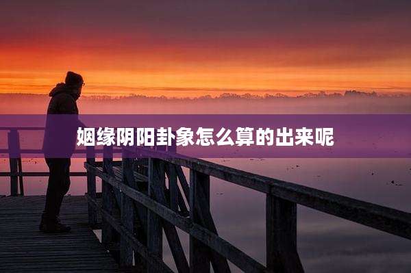 姻缘阴阳卦象怎么算的出来呢