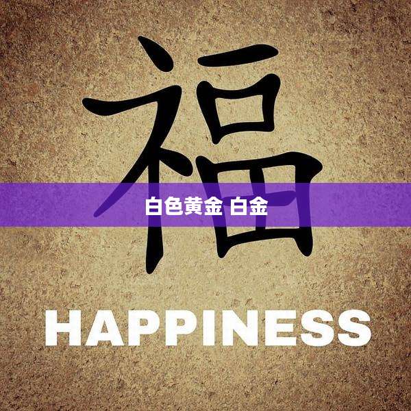 白色黄金 白金