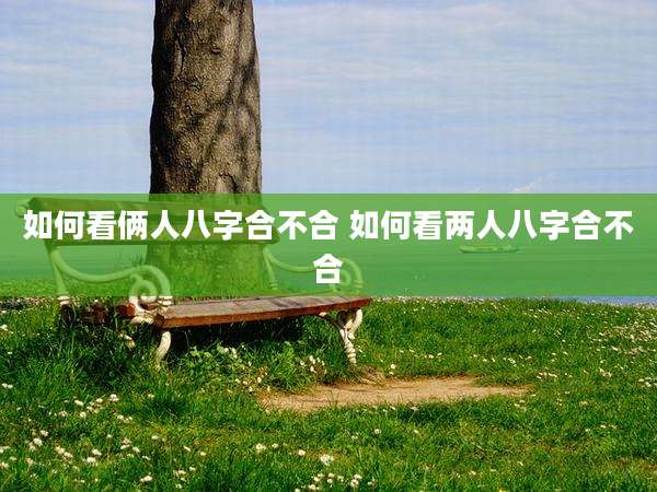 如何看俩人八字合不合 如何看两人八字合不合