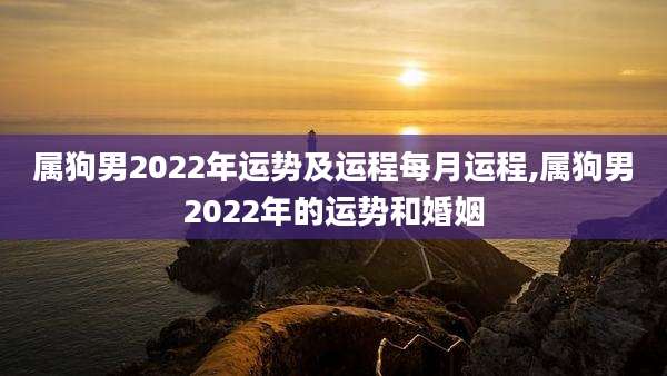属狗男2022年运势及运程每月运程,属狗男2022年的运势和婚姻