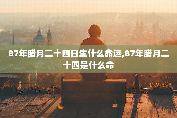 87年腊月二十四日生什么命运,87年腊月二十四是什么命