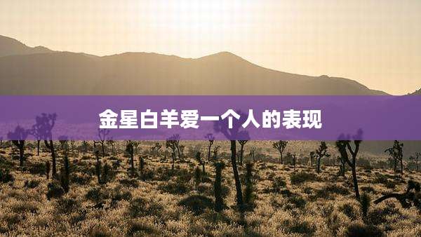 金星白羊爱一个人的表现