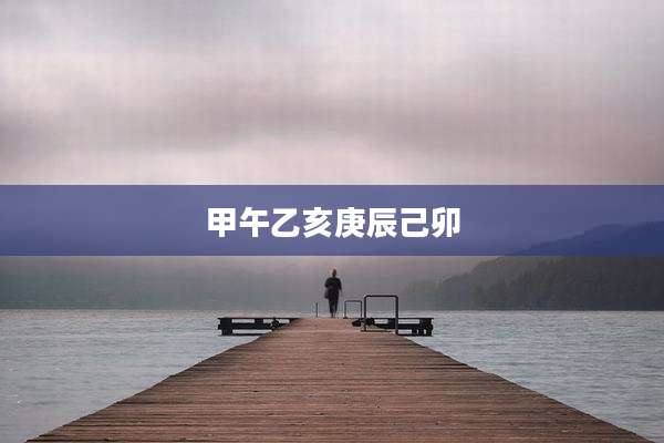 甲午乙亥庚辰己卯