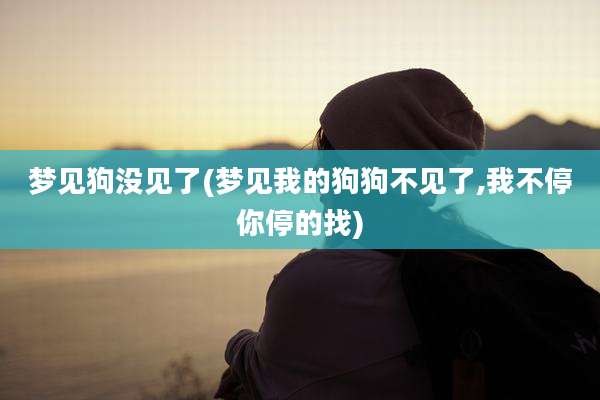 梦见狗没见了(梦见我的狗狗不见了,我不停你停的找)