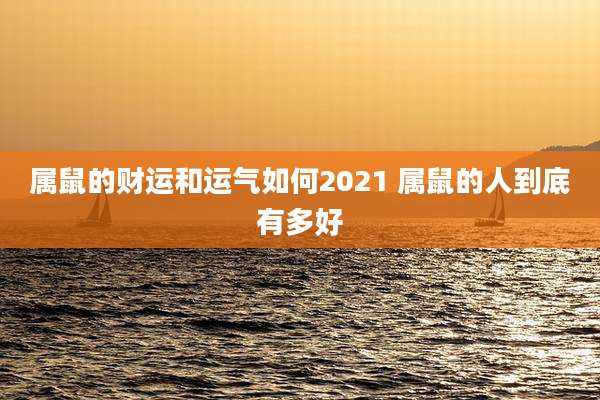 属鼠的财运和运气如何2021 属鼠的人到底有多好