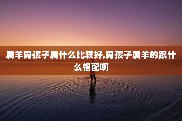 属羊男孩子属什么比较好,男孩子属羊的跟什么相配啊