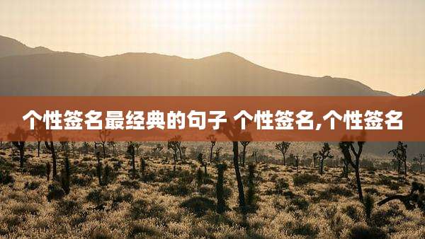 个性签名最经典的句子 个性签名,个性签名