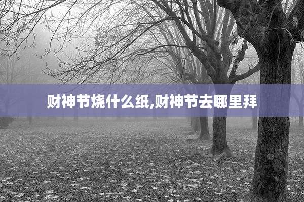 财神节烧什么纸,财神节去哪里拜