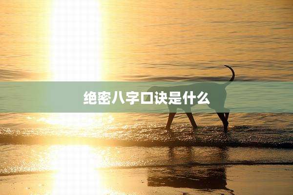 绝密八字口诀是什么