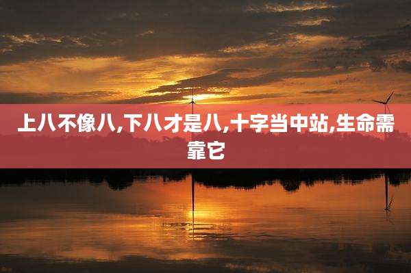 上八不像八,下八才是八,十字当中站,生命需靠它