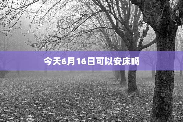 今天6月16日可以安床吗