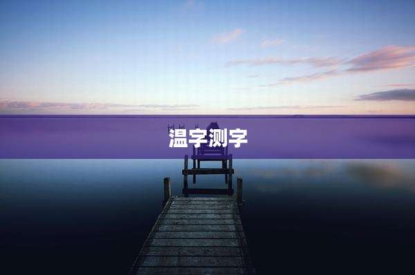 温字测字