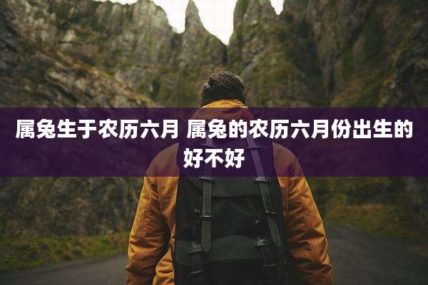 属兔生于农历六月 属兔的农历六月份出生的好不好