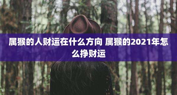 属猴的人财运在什么方向 属猴的2021年怎么挣财运