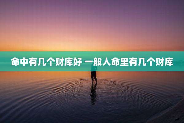 命中有几个财库好 一般人命里有几个财库