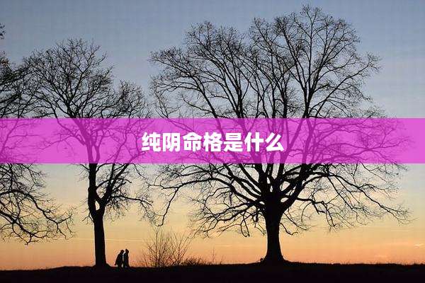 纯阴命格是什么