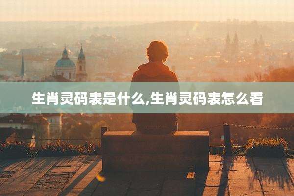 生肖灵码表是什么,生肖灵码表怎么看