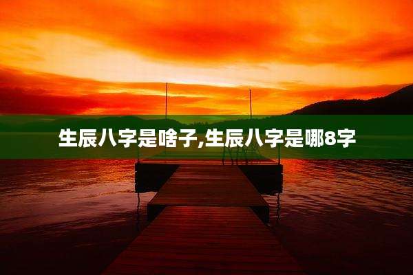 生辰八字是啥子,生辰八字是哪8字
