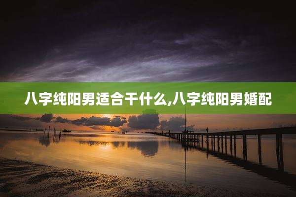 八字纯阳男适合干什么,八字纯阳男婚配