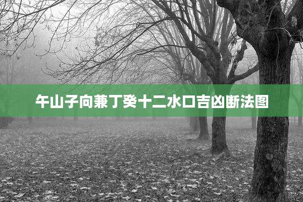 午山子向兼丁癸十二水口吉凶断法图