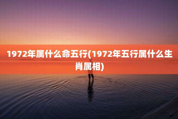 1972年属什么命五行(1972年五行属什么生肖属相)
