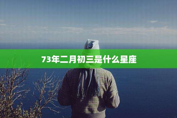 73年二月初三是什么星座