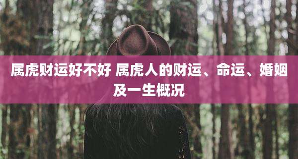 属虎财运好不好 属虎人的财运、命运、婚姻及一生概况