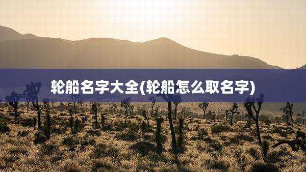 轮船名字大全(轮船怎么取名字)