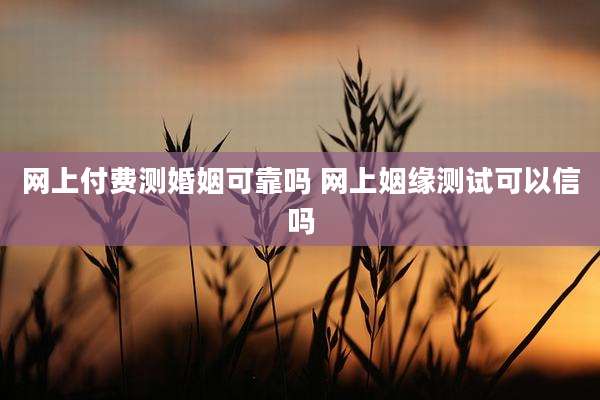 网上付费测婚姻可靠吗 网上姻缘测试可以信吗
