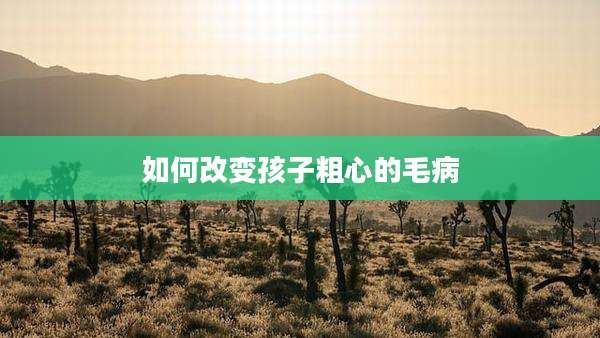 如何改变孩子粗心的毛病