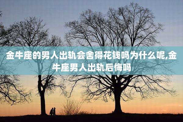 金牛座的男人出轨会舍得花钱吗为什么呢,金牛座男人出轨后悔吗