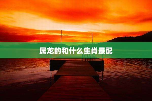 属龙的和什么生肖最配