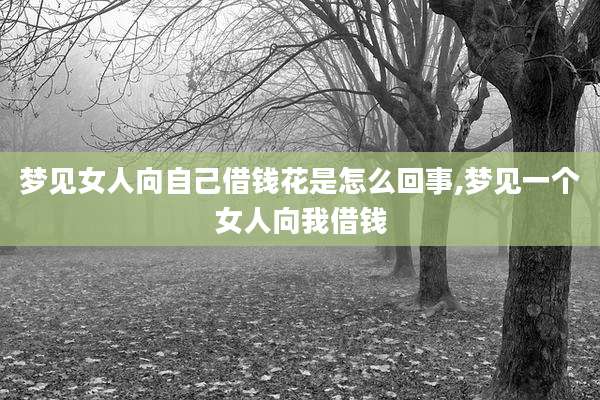 梦见女人向自己借钱花是怎么回事,梦见一个女人向我借钱