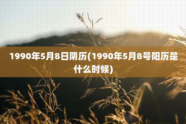 1990年5月8日阴历(1990年5月8号阳历是什么时候)