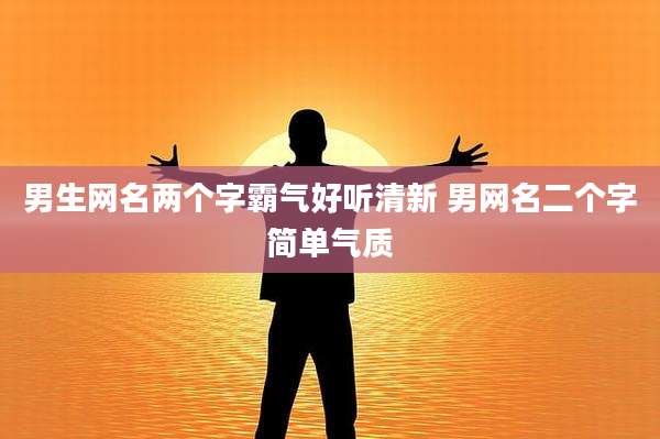 男生网名两个字霸气好听清新 男网名二个字简单气质