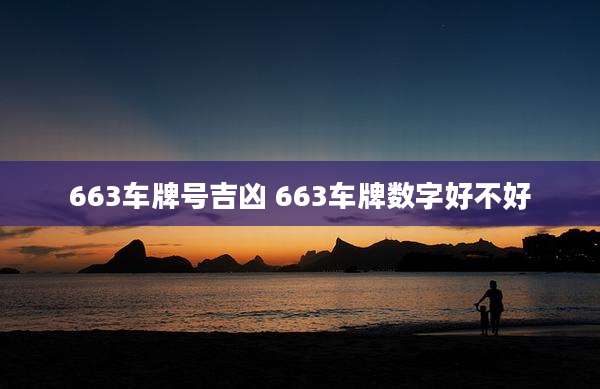 663车牌号吉凶 663车牌数字好不好