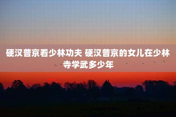 硬汉普京看少林功夫 硬汉普京的女儿在少林寺学武多少年